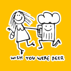 Potisk 1049 - WISH YOU WERE BEER