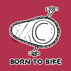 Potisk 1074 - BORN TO BIKE