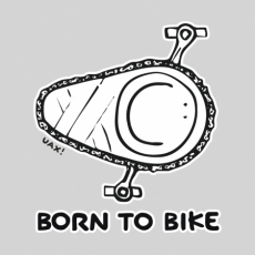 Potisk 1074 - BORN TO BIKE