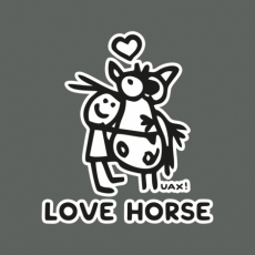 Potisk 1219 - LOVE HORSE