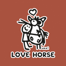 Potisk 1219 - LOVE HORSE