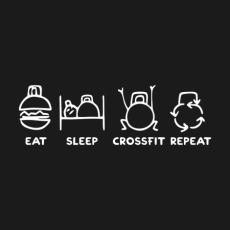 Potisk 5242 - EAT SLEEP CROSSFIT REPEAT