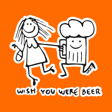 Potisk 1049 - WISH YOU WERE BEER