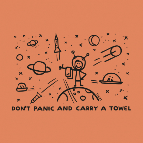 Potisk 1156 - DON'T PANIC GALAXY