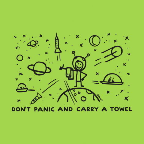 Potisk 1156 - DON'T PANIC GALAXY