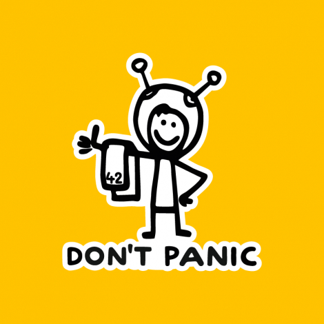 Potisk 1157 - DON'T PANIC