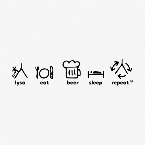 Potisk 5248 - LYSA EAT BEER SLEEP REPEAT