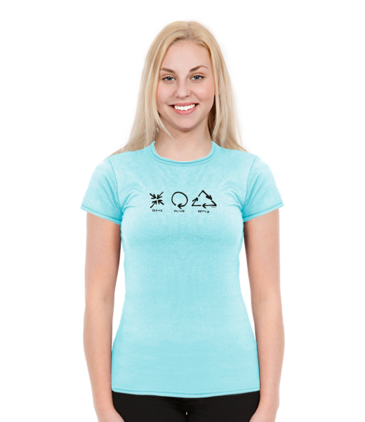 Women S T Shirts Bali Women For Woman With Design 5 Recycle In Color Pastel Blue Uax Cz